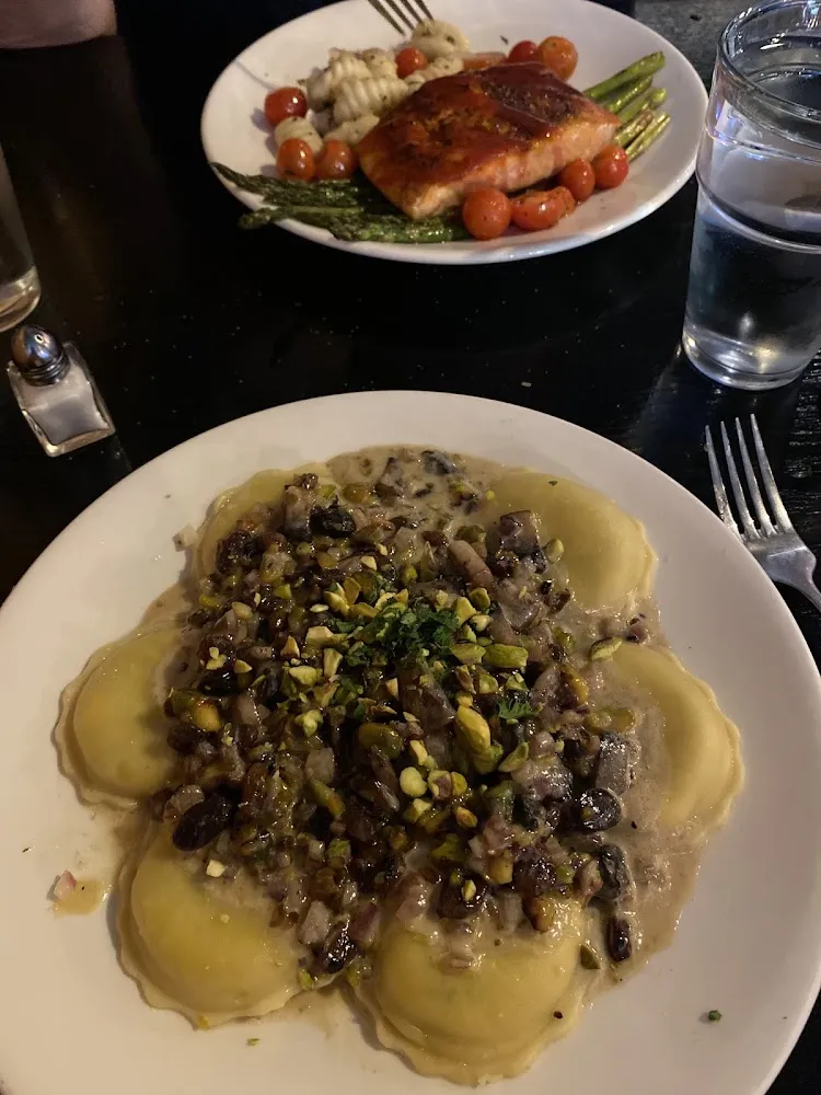 Spinach Ravioli with Pistachios